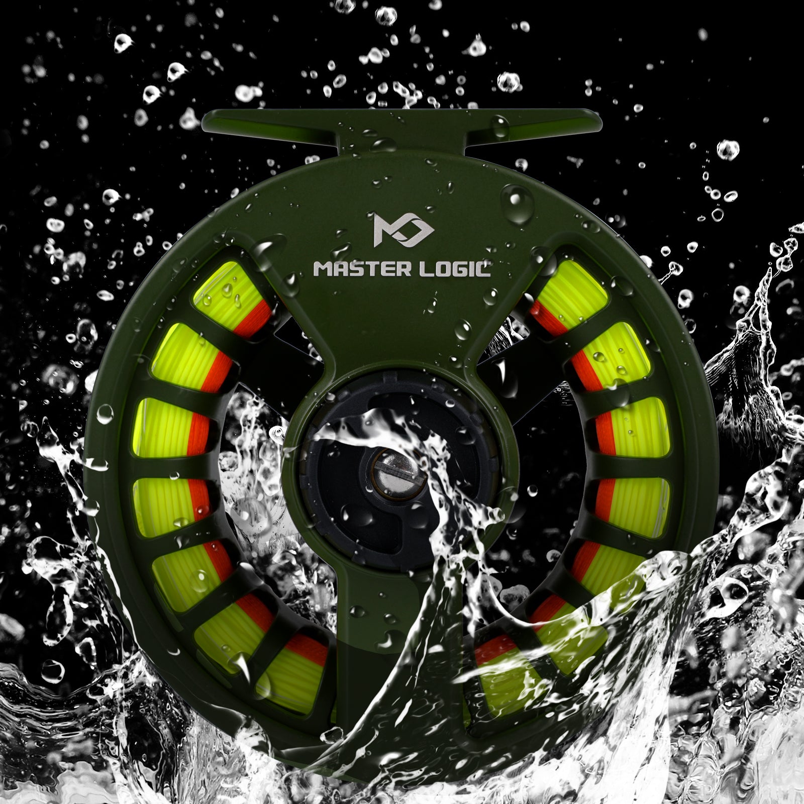 Master Logic 5/6WT Pre‑Spooled Fly Fishing Reel, Large‑Arbor Fly Reel with Pre‑Loaded Fly Line for Freshwater Trout Fishing