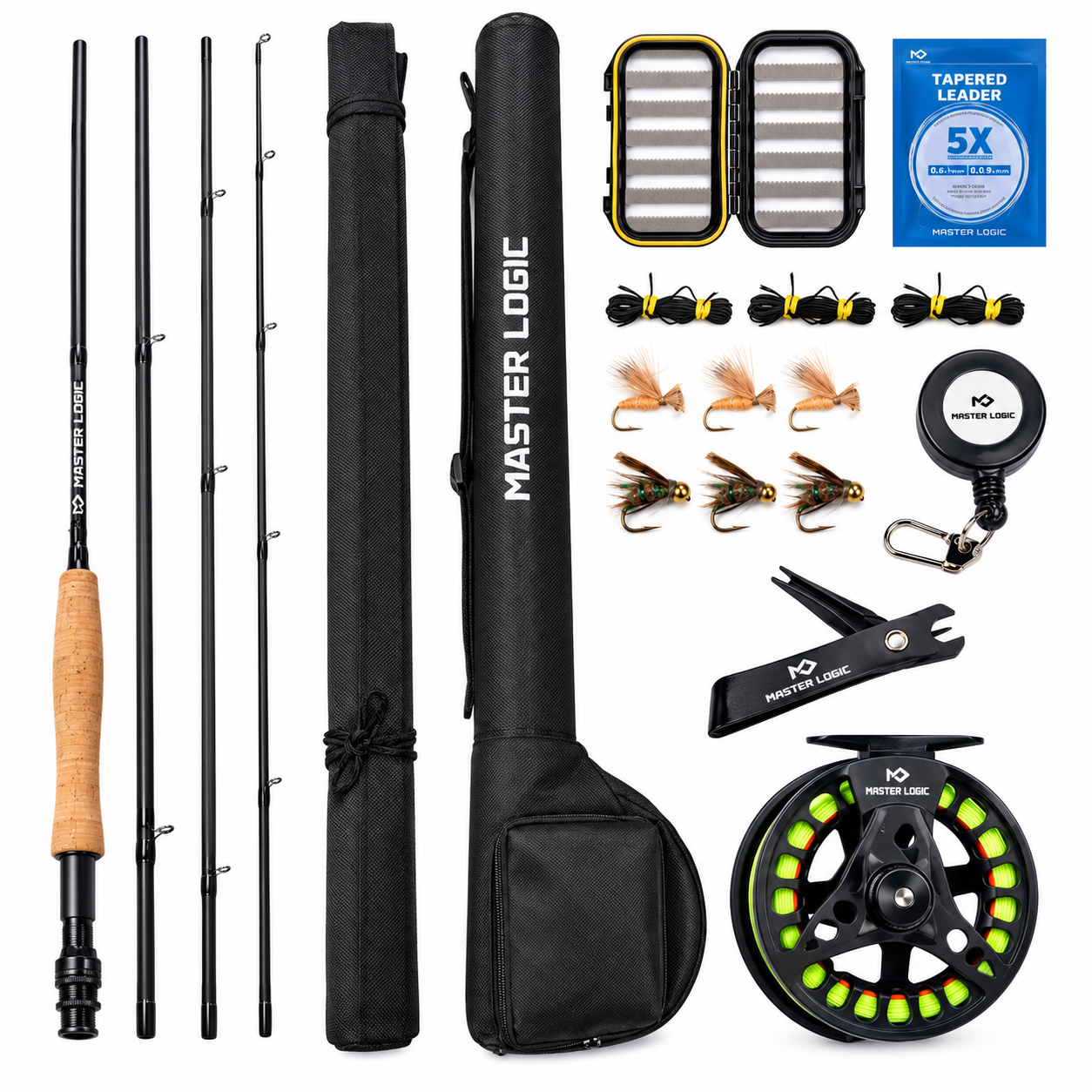 MASTER LOGIC Fly Fishing Rod & Reel Combo Starter Kit