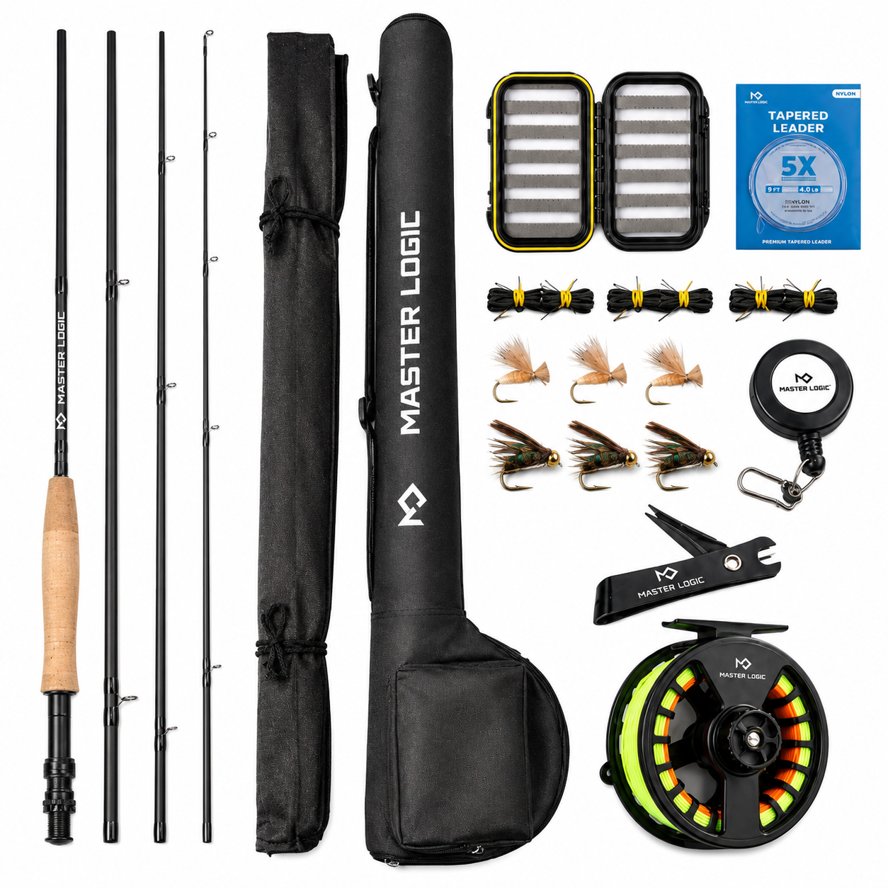 MASTER LOGIC Fly Fishing Rod & Reel Combo Starter Kit