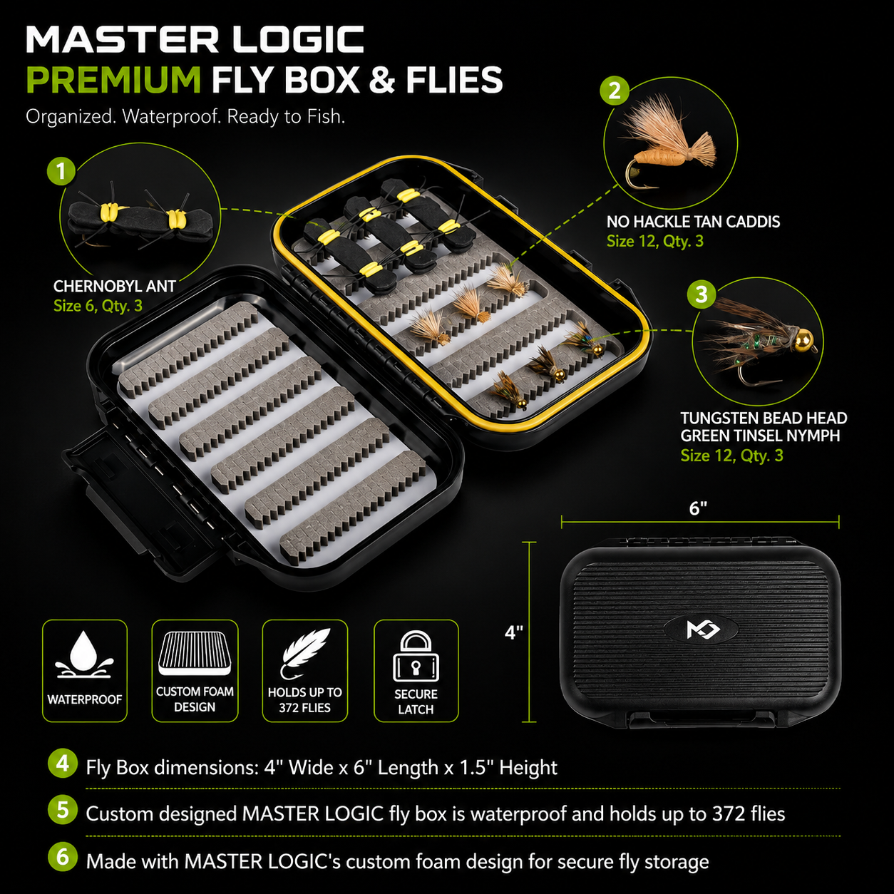 MASTER LOGIC Fly Fishing Rod & Reel Combo Starter Kit