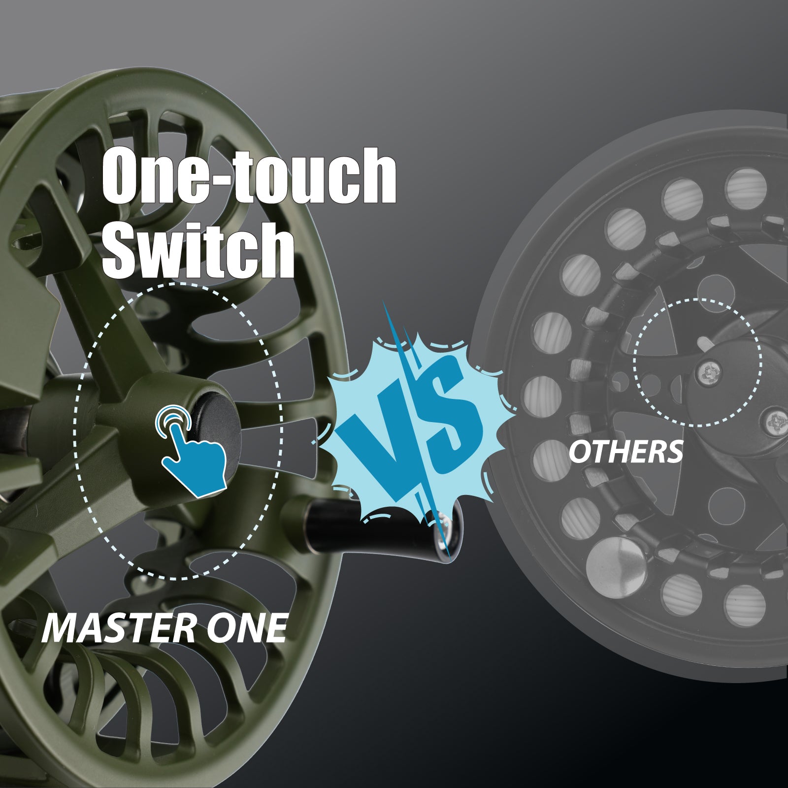 Master Logic 5/6WT Pre‑Spooled Fly Fishing Reel, Large‑Arbor Fly Reel with Pre‑Loaded Fly Line for Freshwater Trout Fishing