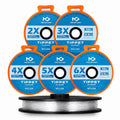 MASTER LOGIC Nylon Fly Fishing Tippet Line, 2X‑6X Set 50M Clear Monofilament Leader for Trout Freshwater Fly Fishing