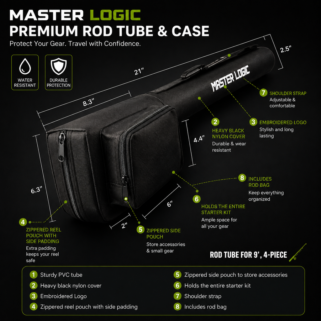 MASTER LOGIC Fly Fishing Rod & Reel Combo Starter Kit