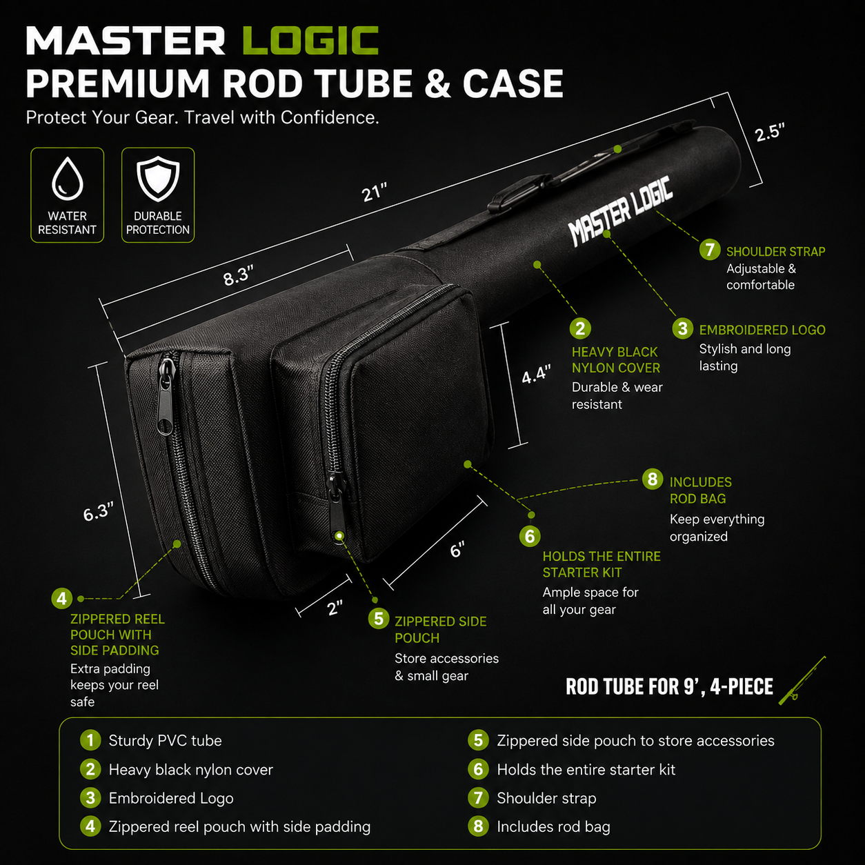 MASTER LOGIC Fly Fishing Rod & Reel Combo Starter Kit